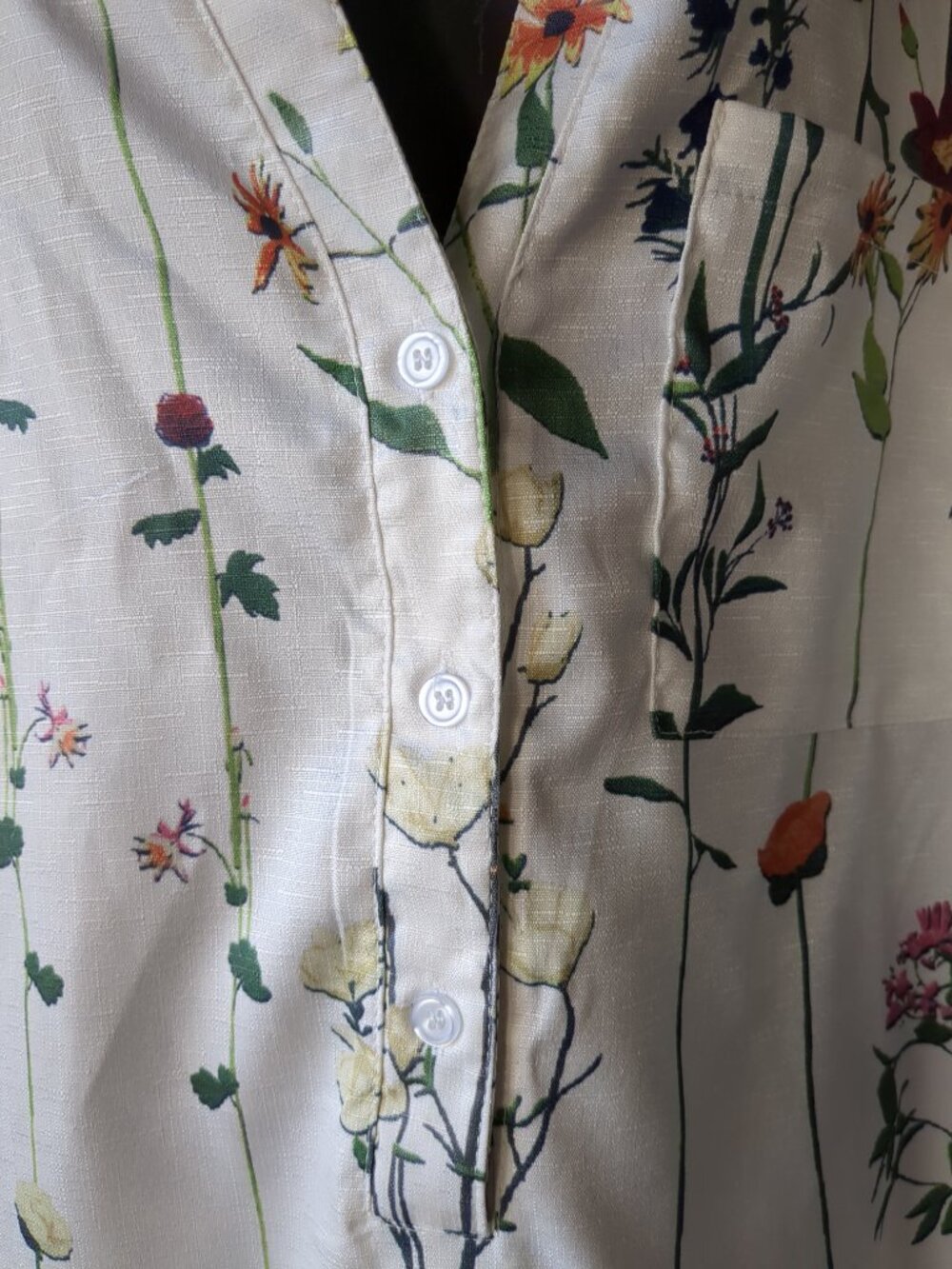 L Oversized Floral Long Sleeve Tunic Top - Picture 5 of 9